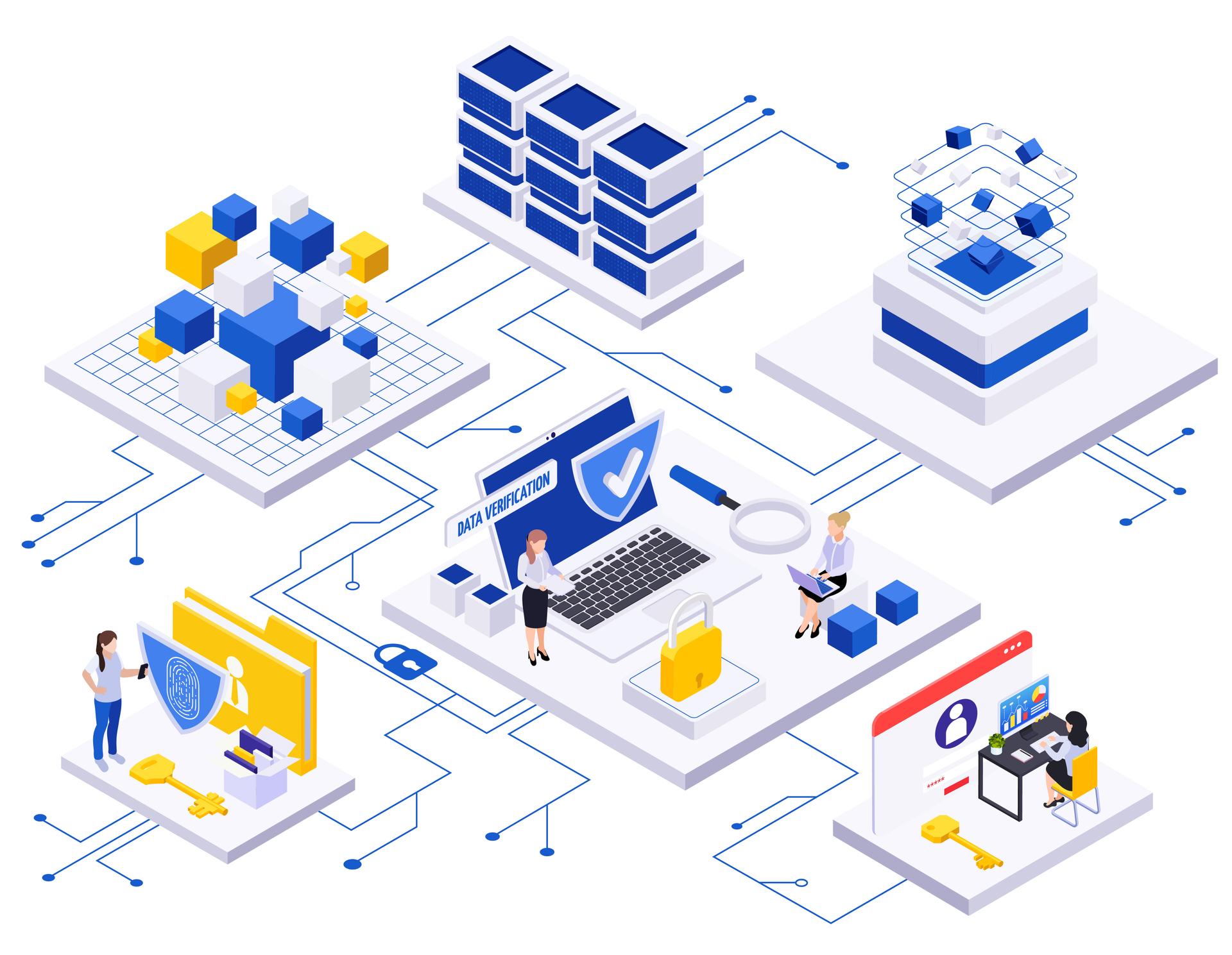 Workflow process visualization showing business team collaborating